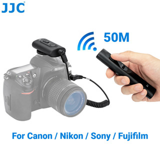 JJC RF-SW Loạt Điều Khiển Từ Xa Không Dây Dài 50 Mét Cho Canon Sony Dây Cáp Chuyển Đổi Thanh Nhả Màn Trập Vô Tuyến Cho Máy Ảnh DSLR Chụp Trễ / Chụp Liên Tục / Chụp Bóng Thay Thế RM-SPR1 RR-100 RS-60E3 RS-80N3 TC-80N3 MC-DC2 MC-30 MC-30A MC-36