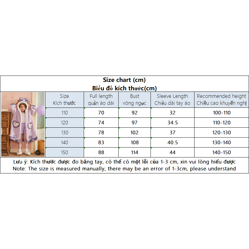 Elsa Áo Choàng Ngủ Bằng Nỉ Dày Dặn Thời Trang Thu Đông Cho Bé Gái