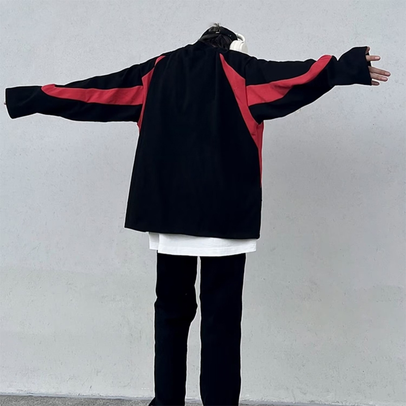 ♞Aff LIGA♞ Áo sweater Tay Dài Cổ Tròn In Chữ Phối Màu Tương Phản Phong Cách Mỹ Thời Trang Mùa Thu 2023 Cho Nam