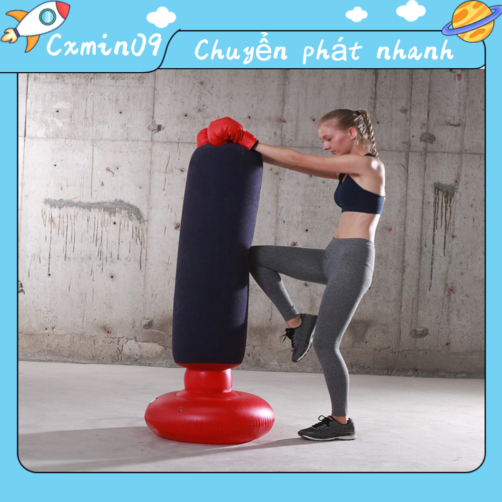 Bao Cát Võ Thuật, 1.6m 63in Trẻ em người lớn Giảm căng thẳng Làm dày bao cát tự do b RisingGirl