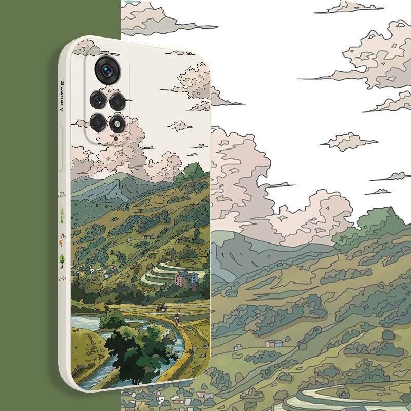 Ốp Điện Thoại Họa Tiết Phong Cảnh Cho xiaomi redmi note 11s 11 11t pro plus 4g 5g