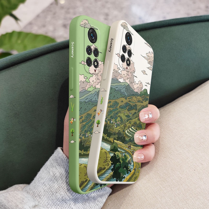 Ốp Điện Thoại Họa Tiết Phong Cảnh Cho xiaomi redmi note 11s 11 11t pro plus 4g 5g
