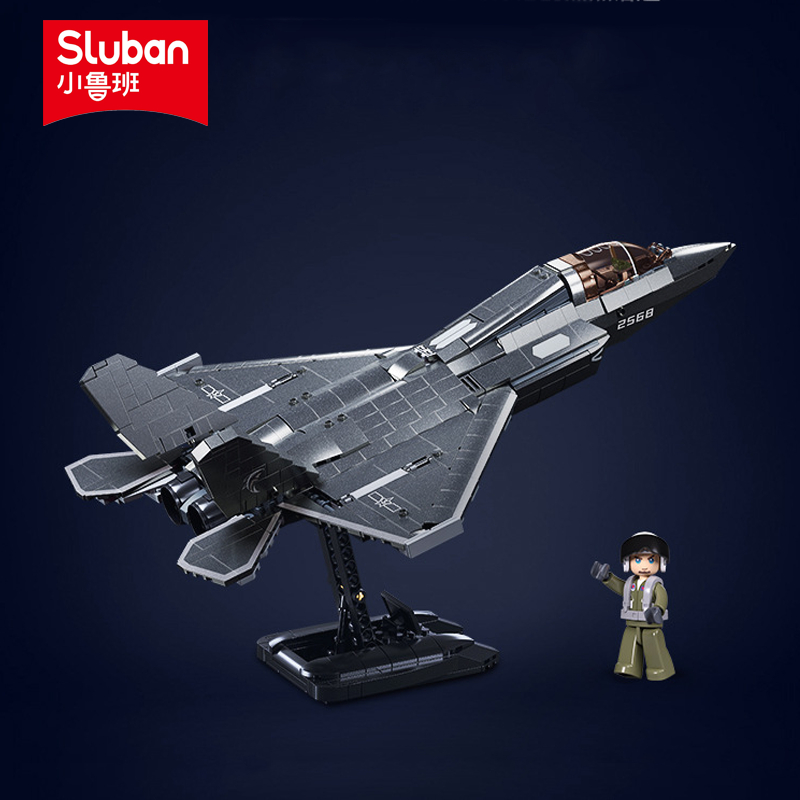 SLUBAN Luban Bộ 838 Khối Lắp Ráp Quân Đội b1186 1 / 44 j35 stealth fighter