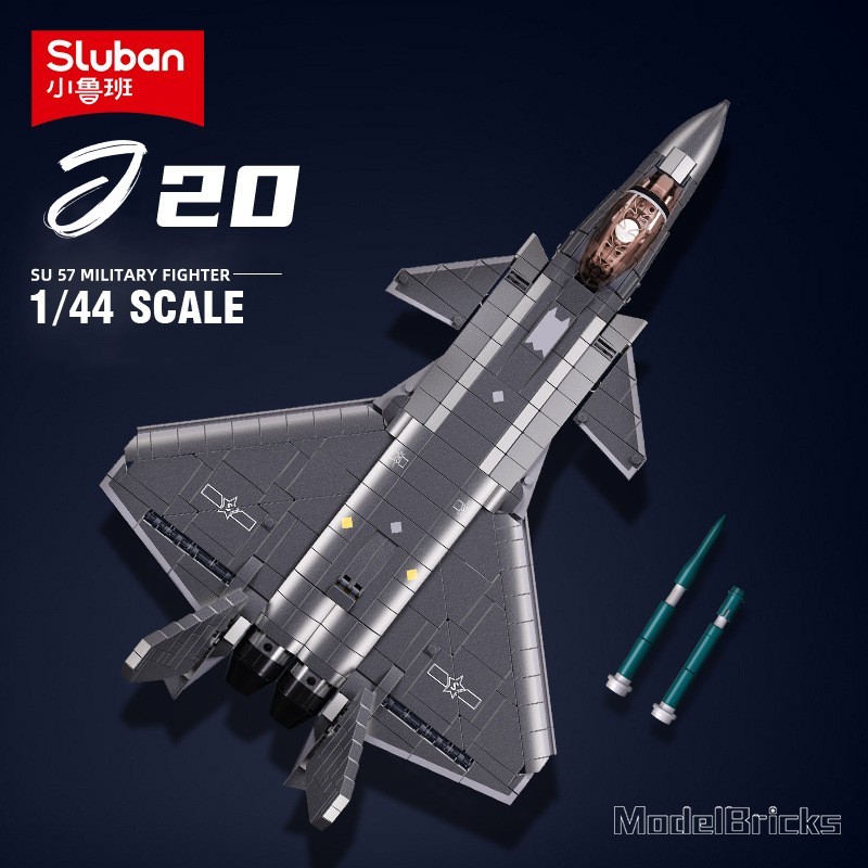 SLUBAN Luban Bộ 838 Khối Lắp Ráp Quân Đội b1186 1 / 44 j35 stealth fighter