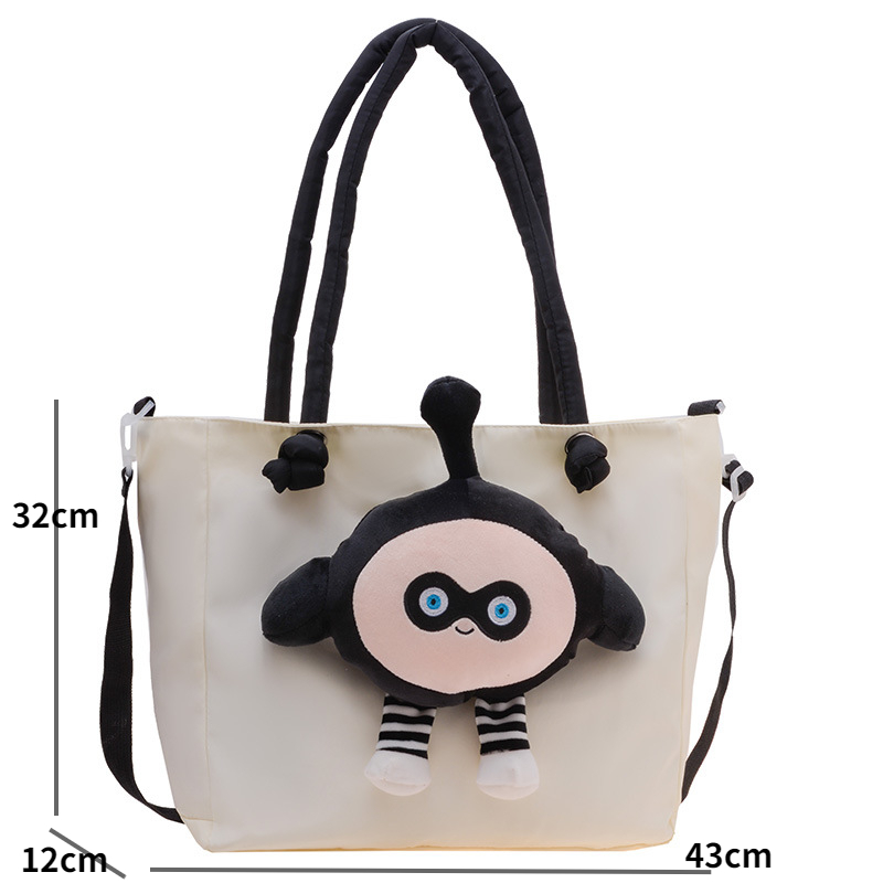 BEIBAOBAO  Túi tote mềm hình quả trứng lớn ngộ nghĩnh thời trang dành cho nữ