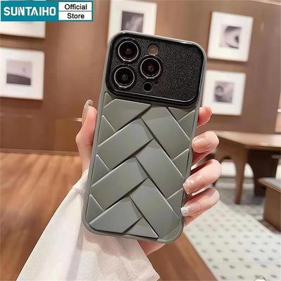 Suntaiho Ốp Điện Thoại Silicon Mềm Chống Sốc Vân Đan Lưới Cho iphone 15 14 12 13 11 pro max 7 8 plus iphon x xs xr xs max