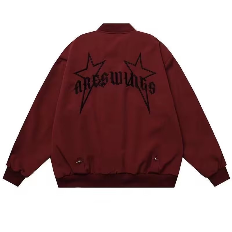 Paul fitzgerald Áo Khoác Bóng Chày Dáng Rộng Thêu Chữ Và Ngôi Sao Kiểu Đường Phố Mỹ Cá Tính Cho Nam Và Nữ