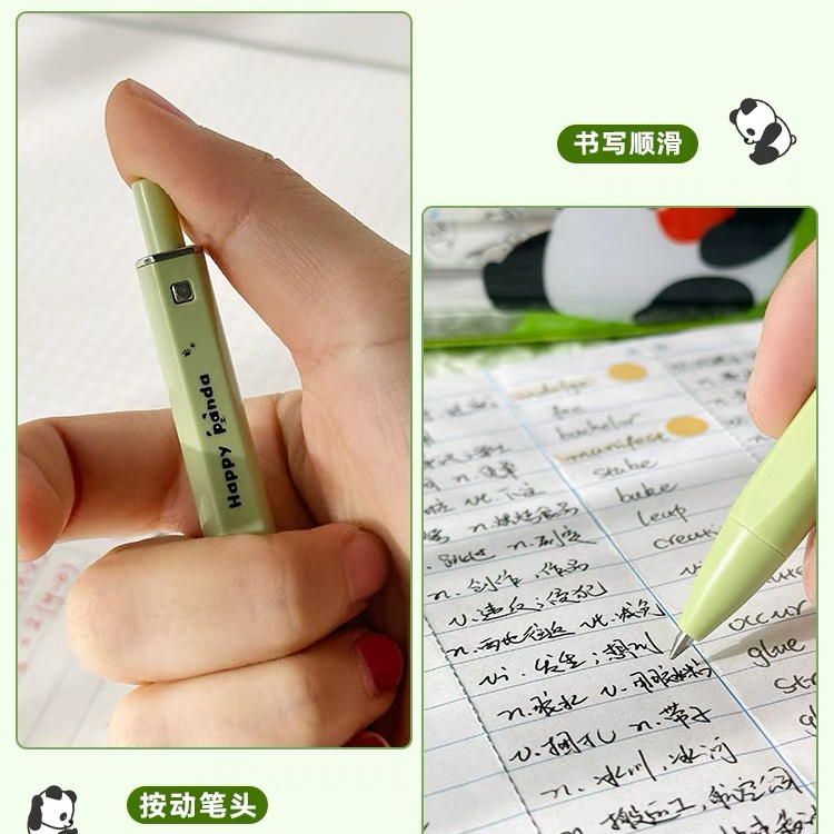 Bút gấu trúc dễ thương 0,5mm đen Bút thi đồ dùng học sinh Văn phòng phẩm văn phòng phẩm sáng tạo quà  phần thưởng