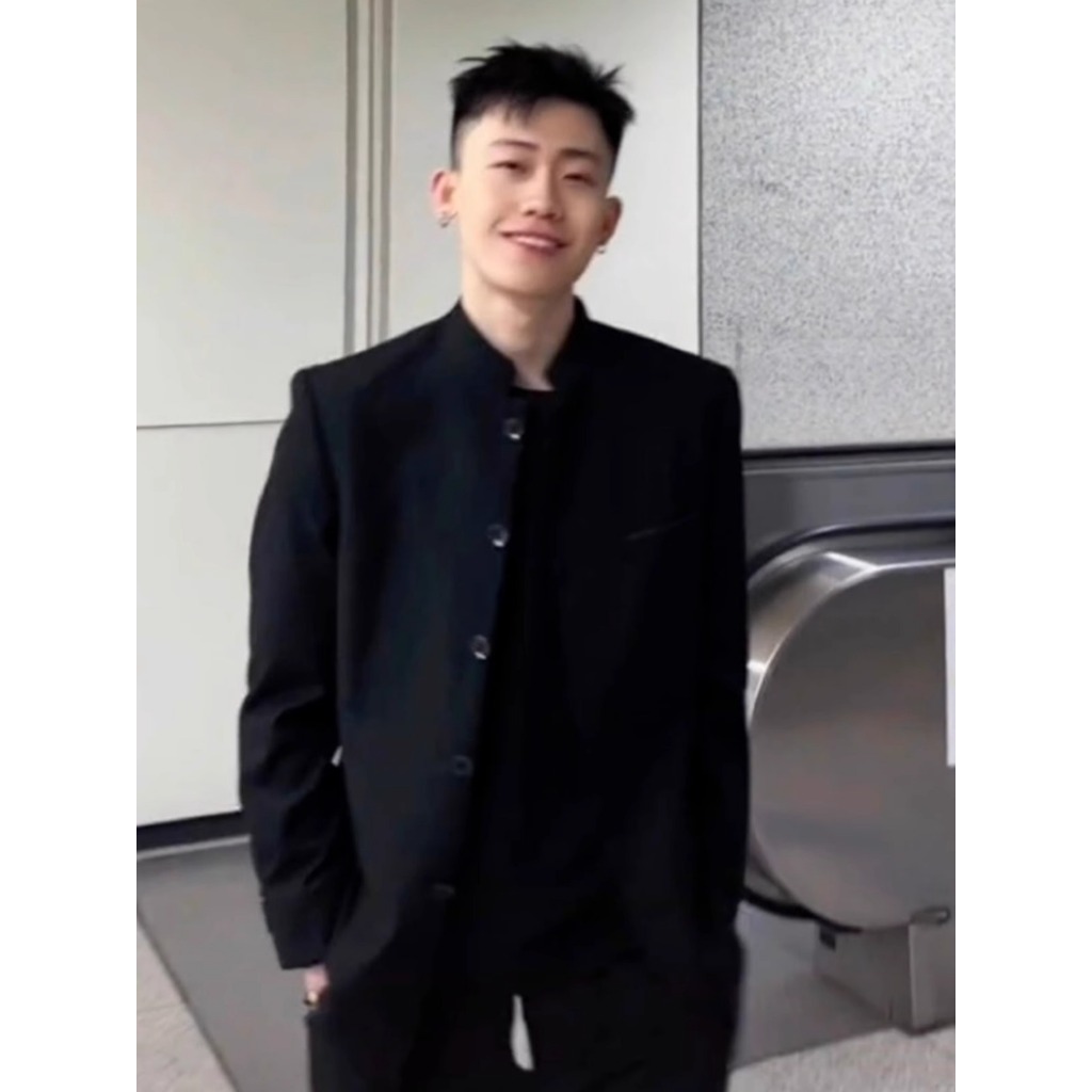 Mới Phong Cách Trung Hoa Trung Sơn Áo Khoác Nam Plus Size Quần Áo Nam M-5XL Xuân Thu Zhaoshanhe Va Chạm Cổ Đứng Cổ Phù Hợp Với Áo Khoác Hợp Thời Trang Trung Sơn Đeo Vai Áo Khoác