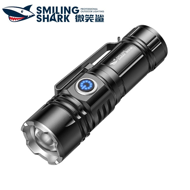 SmilingShark SD5031 Mini đèn pin siêu sáng Móc Khóa Siêu Sáng Từ 3Chế Độ Với Kẹp Kim Loại Sạc Type-C Chống Thấm Nước Cho Cắm Trại Đi Bộ Đường Dài Chạy Bộ