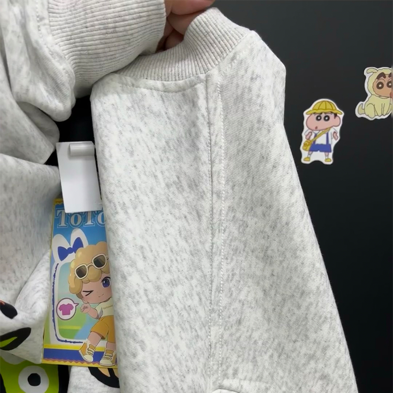 Áo thu đông nữ cổ tròn xám ghi local brand SALMO áo nỉ dài tay form rộng Y0377