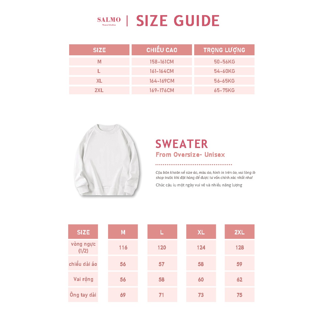 Áo thu đông nữ cổ tròn xám ghi local brand SALMO áo nỉ dài tay form rộng Y0377