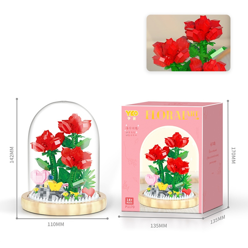 Đồ Chơi Lắp Ráp Hình Hoa Hồng diy