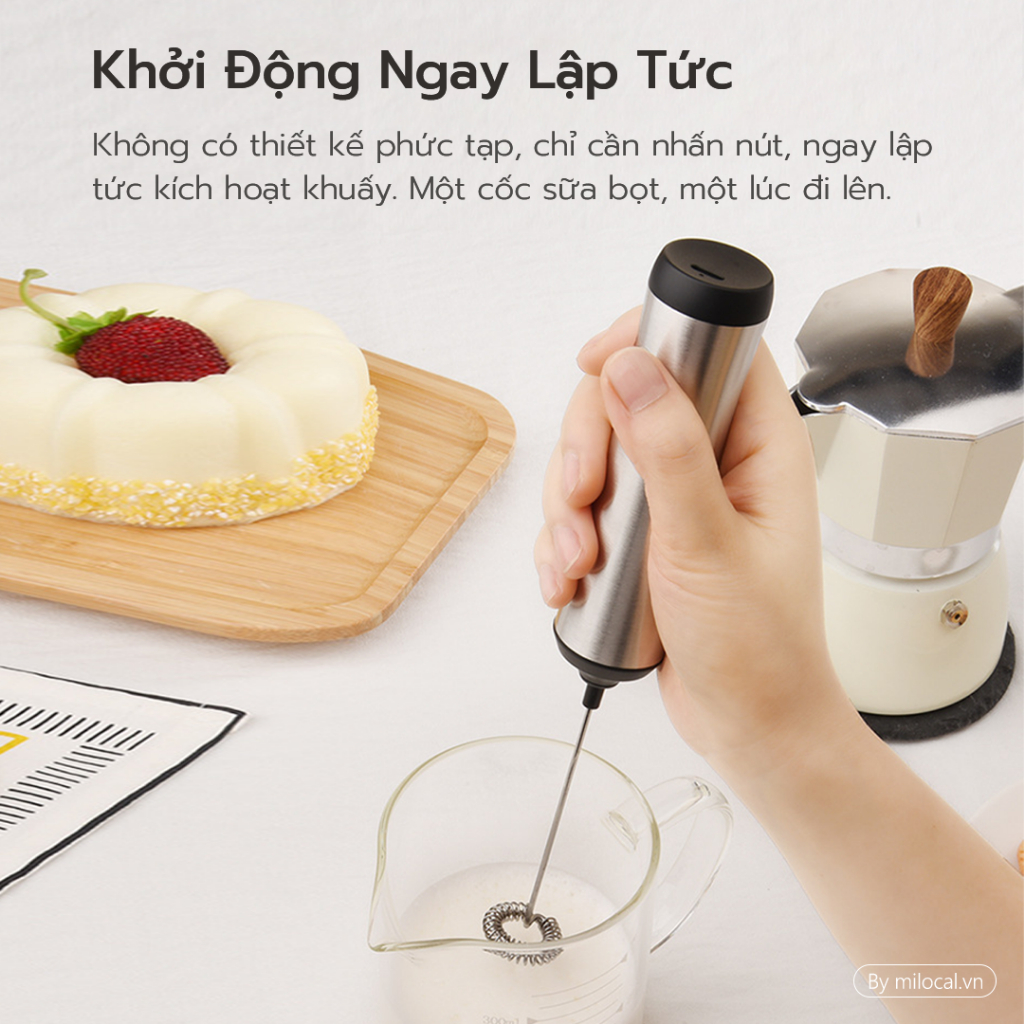 Máy đánh trứng Cilton Sữa tạo bọt cà phê hoạt động cấp thực phẩm có / không có chân đế