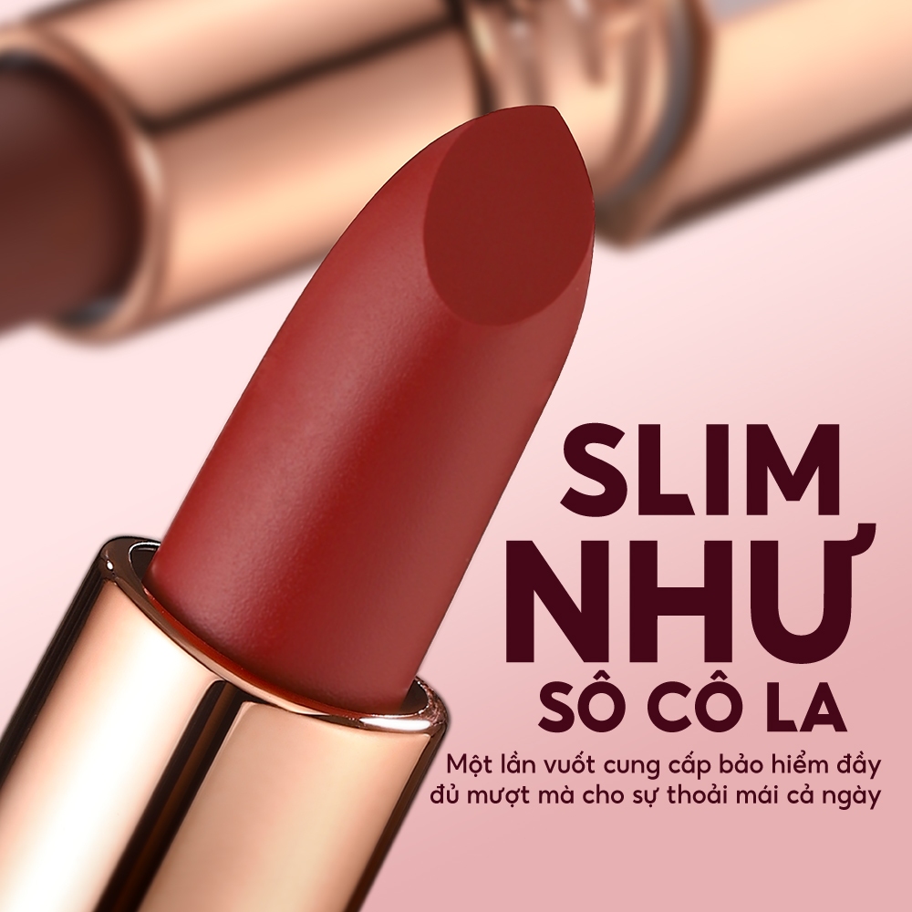 O.two.o Thỏi Son Lì Nhung Mịn Lâu Trôi Không Thấm Nước Chống Khô 8 Màu Tùy Chọn 39g