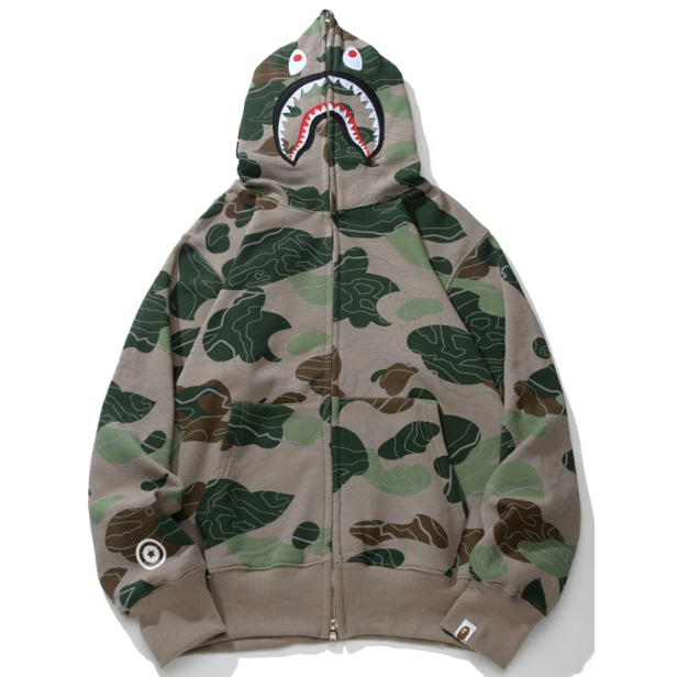 BAPE Mới Áo Khoác Hoodie Họa Tiết Rằn Ri Thời Trang Cho Nam Nữ