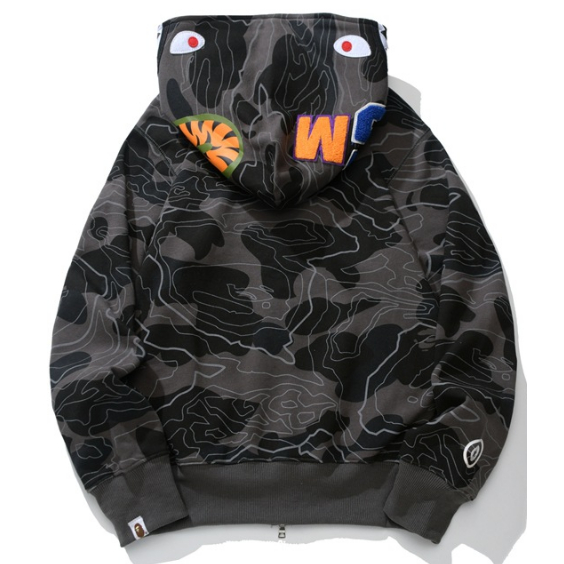 BAPE Mới Áo Khoác Hoodie Họa Tiết Rằn Ri Thời Trang Cho Nam Nữ