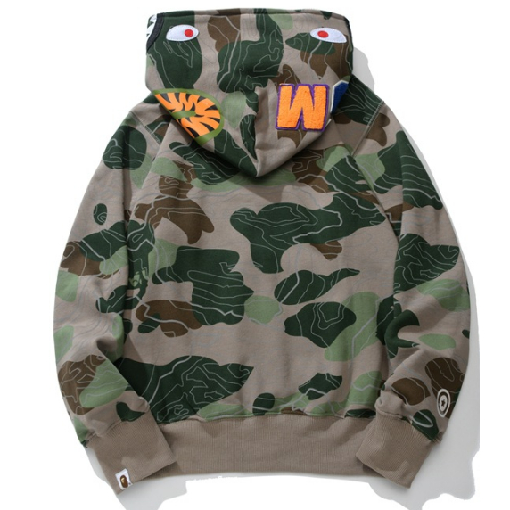BAPE Mới Áo Khoác Hoodie Họa Tiết Rằn Ri Thời Trang Cho Nam Nữ