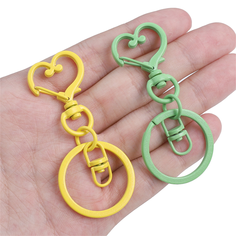 Móc Khóa Hình Trái Tim Phun Sơn Màu Kích Thước 6.5 x3cm diy