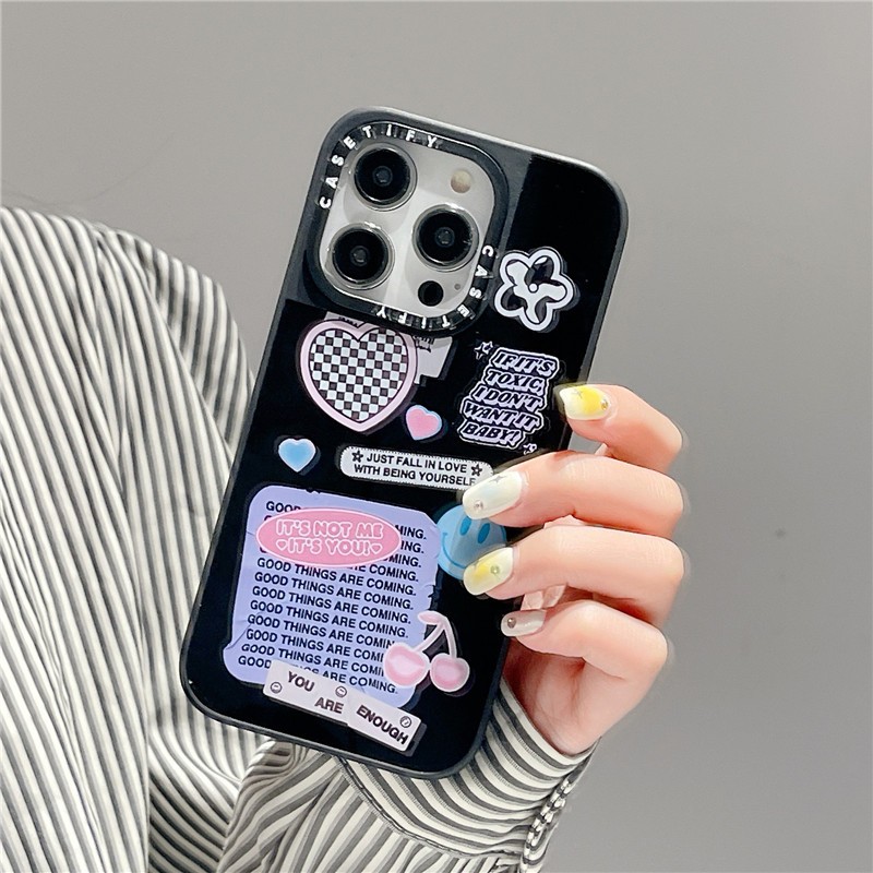 Casetifg Ốp Điện Thoại Hình Dán Đáng Yêu Cho iphone 15 pro max 14 13 pro 12 11 pro max x xr xs max 7plus 8plus
