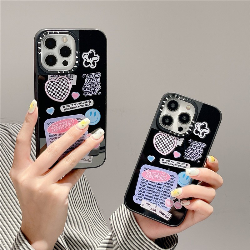 Casetifg Ốp Điện Thoại Hình Dán Đáng Yêu Cho iphone 15 pro max 14 13 pro 12 11 pro max x xr xs max 7plus 8plus