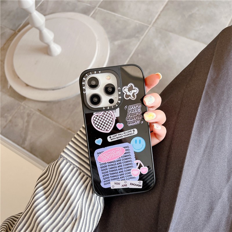 Casetifg Ốp Điện Thoại Hình Dán Đáng Yêu Cho iphone 15 pro max 14 13 pro 12 11 pro max x xr xs max 7plus 8plus