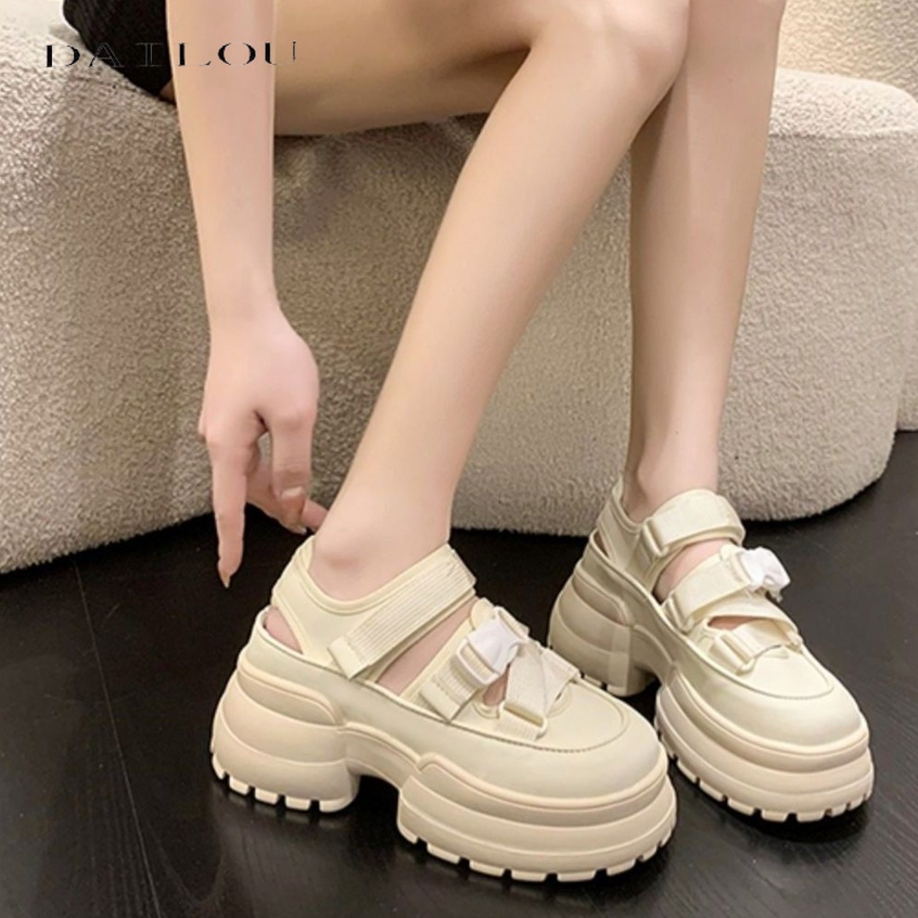 DAILOU Dép sandal nữ dép quai hậu nữ Đế Dày 2023 NEW thoải mái mềm mại dép đế cao  B98G1PX 35Z230828