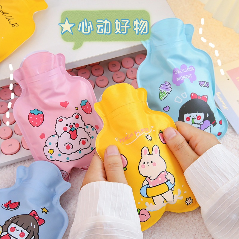 Chai Nước Nóng Hoạt Hình Dễ Thương Dày Đa Năng PVC Túi Cho Mùa Đông Giảm Đau  BerryHome~