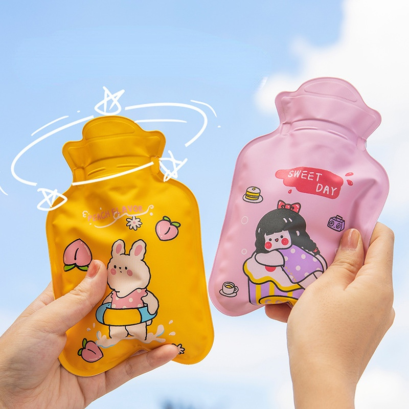 Chai Nước Nóng Hoạt Hình Dễ Thương Dày Đa Năng PVC Túi Cho Mùa Đông Giảm Đau  BerryHome~