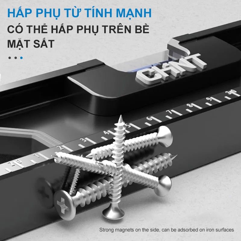Thước thủy Đo đa góc nghiêng 180° Thân hợp kim nhôm