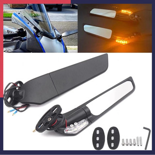 Motorlife 1 Xe Máy Bên Gương Có Thể Điều Chỉnh Phía Sau Đèn LED Cho NINJA 250 300 400 650 H2 H4