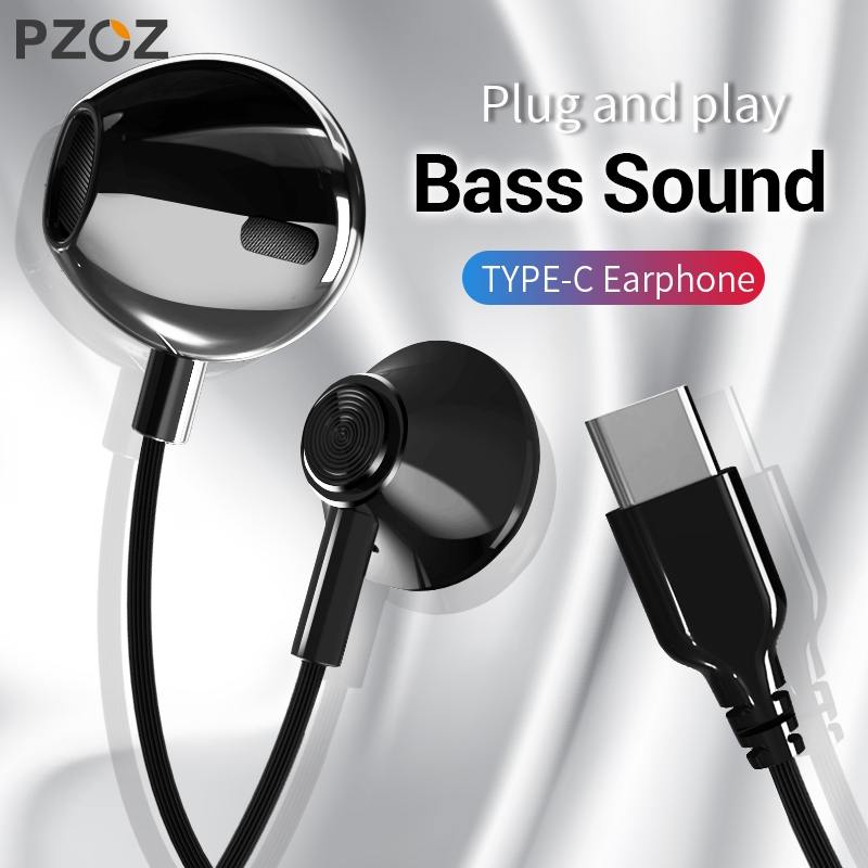 Tai Nghe Nhét Tai pzoz s1 Có Micro Âm Thanh Siêu Trầm Cho iphone15 pro max xiaomi samsung huawei