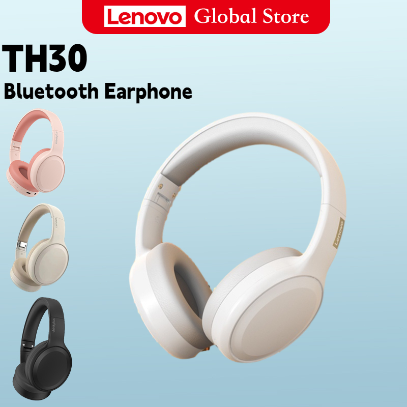 Tai Nghe Bluetooth Lenovo TH30 Không Dây Chống Ồn Cảm Ứng Thông Minh Có Mic Bluetooth 5.1