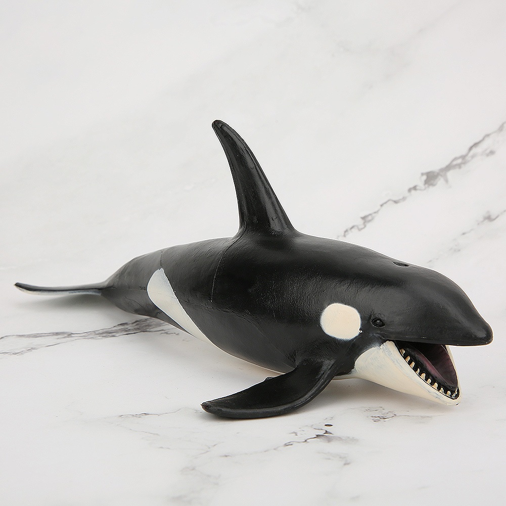 ● BabyGo Hình dạng cá voi sát thủ Mô phỏng mô hình động vật Sinh biển Trẻ em Đồ chơi rắn tĩnh