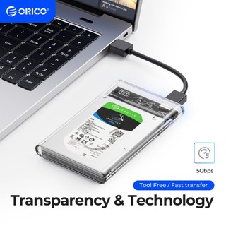 Hộp đựng ổ cứng orico 2139u3 trong suốt dành cho ổ cứng sata hdd ssd 4tb usb 3.0 2.5" 2/4tb 5gbps