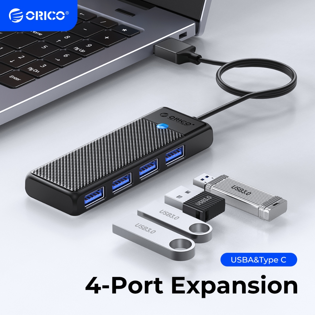 [Mã CBELTO giảm 12% đơn 500K] Orico HUB Chia 4 Cổng USB Type C 3.0 Siêu Mỏng Cho Máy Tính PC (Pmw4A)