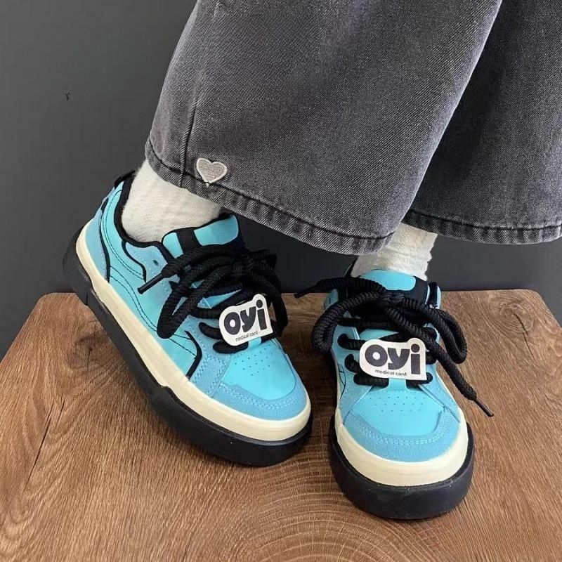 HUAHUA  Giày Thể Thao canvas Thoáng Khí Phong Cách retro Mỹ Thường Ngày Cho Học Sinh