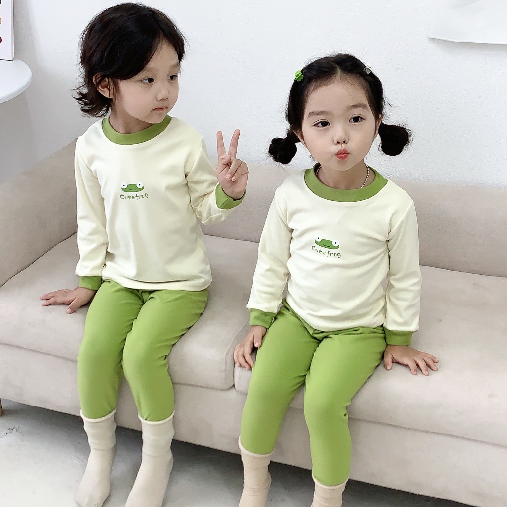 Bộ Đồ Ngủ Dài Bằng Vải Nhung Họa Tiết Hoạt Hình Phong Cách Đức Thời Trang Thu Đông 2023 Dành Cho Trẻ Em