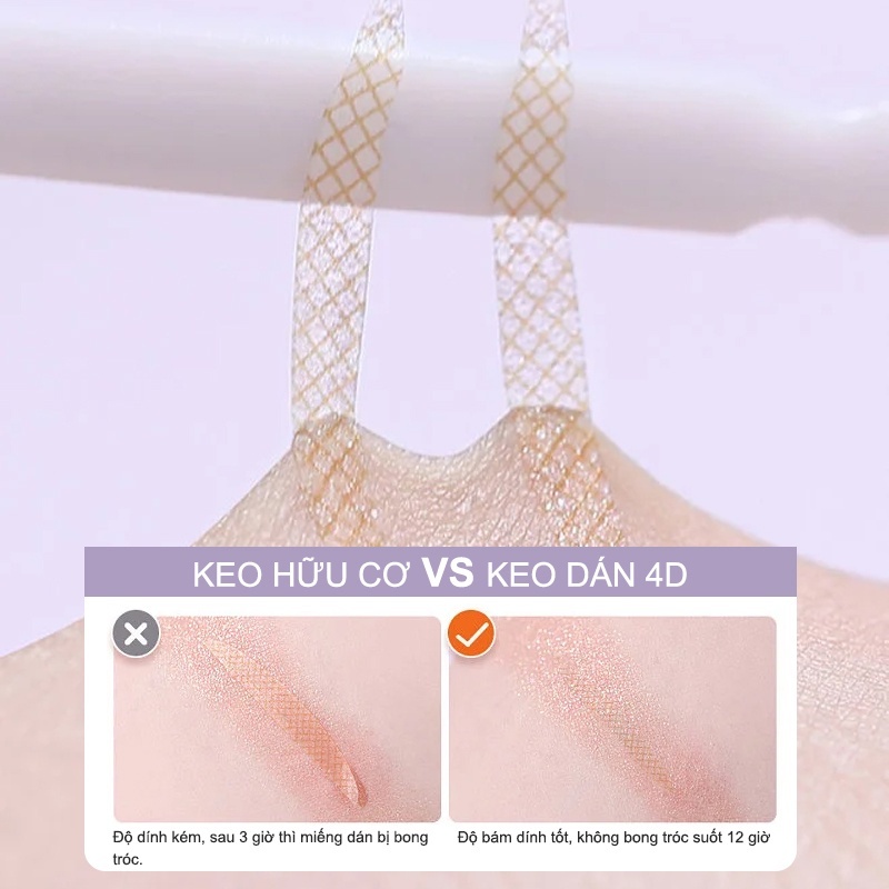 Minijumie Bộ Miếng Dán Ren Lưới Hai Mắt Kích Mí 300 Vô Hình Không Để Lại Dấu Vết Lâu Trôi