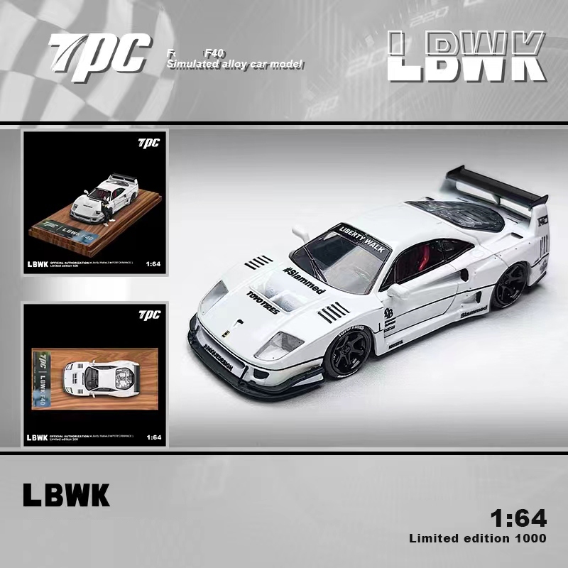 Mô Hình Xe Hơi ferrari f40 lbwk Bằng Hợp Kim Tỉ Lệ 1: 64