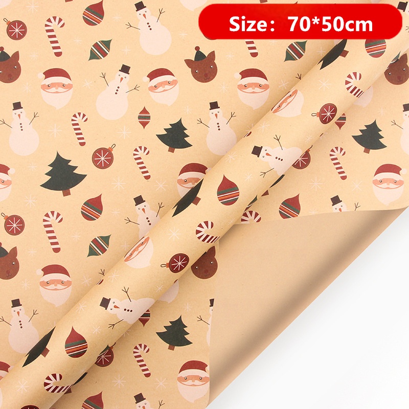 Cuộn giấy kraft gói quà 70*50cm DIY trang trí giáng sinh và năm mới / lễ hội / nhà cửa / tiệc tùng cho trẻ em