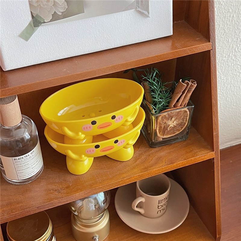 Hộp Xà Phòng Vịt Cho Trẻ Em Hoạt Hình Dễ Thương Nhanh Khô Cao Với Nhiều Lỗ Thoát Nước Tắm Hydrogen065