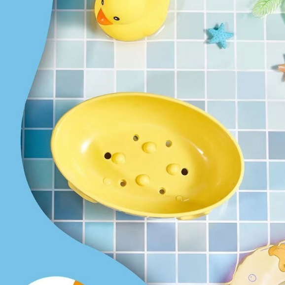 Hộp Xà Phòng Vịt Cho Trẻ Em Hoạt Hình Dễ Thương Nhanh Khô Cao Với Nhiều Lỗ Thoát Nước Tắm Hydrogen065