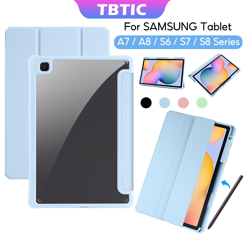 TBTIC Ốp Máy Tính Bảng Có Ngăn Đựng Bút Cho samsung galaxy tab s6 lite 10.4 a7 lite 8.7 a8 10.5 a9 8.7 plus s9 s8 s7 11 fe plus 12.4 ultra 14.6