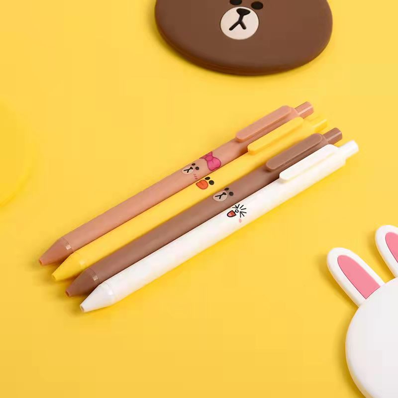 Set 4 Bút Ký Tự Dạng Nhấn Bằng Giấy Nhám Màu Sắc Kẹo Ngọt