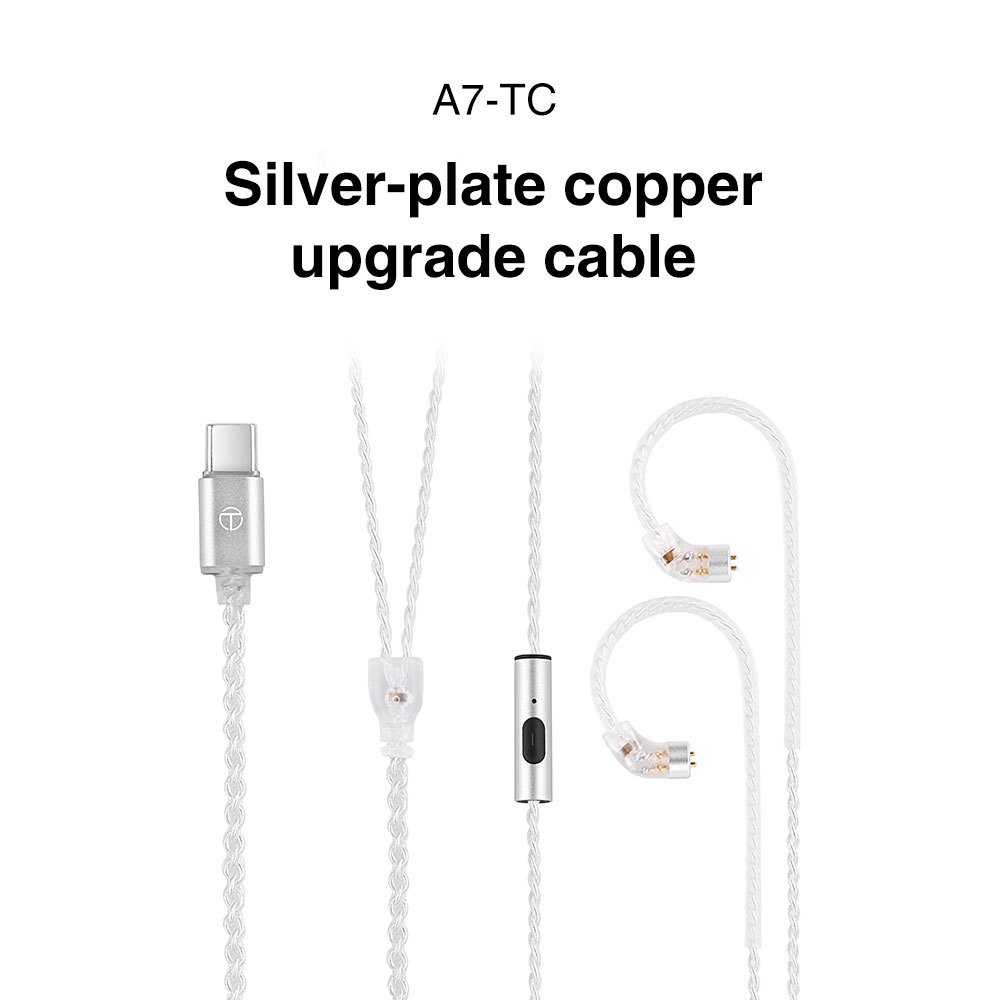 Trn Dây Cáp Nối Nâng Cấp Tai Nghe hifi 2pin a7-tc Cho trn mt4 mt3 v90 mt1 mt1 max mte st1 ba5 kz zsn pro edx edx pro zs10