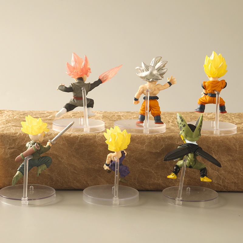 Set 6 Mô Hình Nhân Vật son goku no goku son gohan torankusu zamasu cell Bằng pvc
