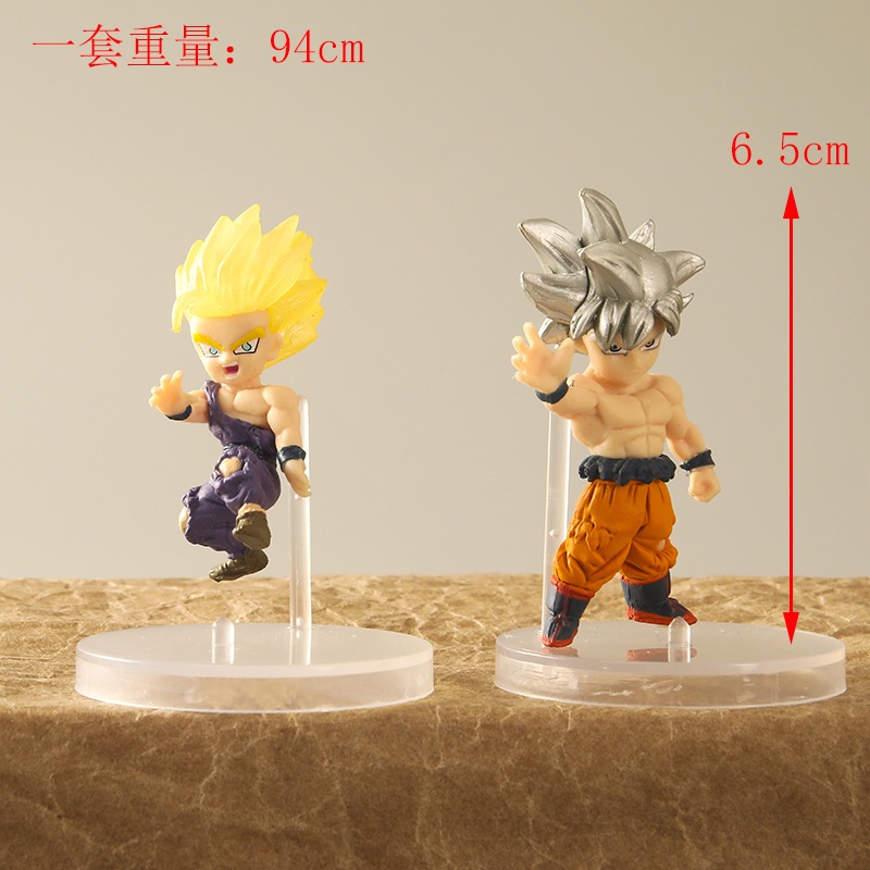 Set 6 Mô Hình Nhân Vật son goku no goku son gohan torankusu zamasu cell Bằng pvc