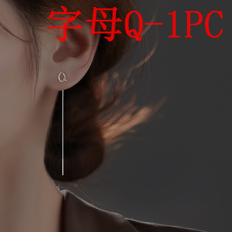 Bông Tai Thời Trang Kiểu Dây Tua Dài Hình 26 Chữ Cái Tiếng Anh diy 1 Cái