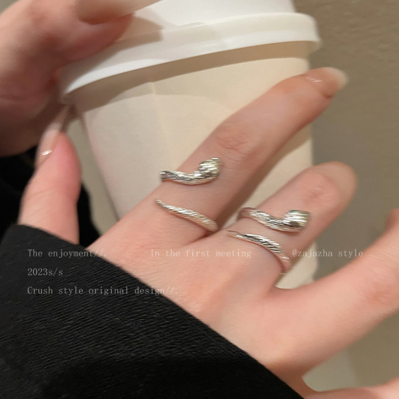 Nhẫn Đeo Ngón Trỏ Hình Rắn / Mèo Độc Đáo Thời Trang Cho Nữ